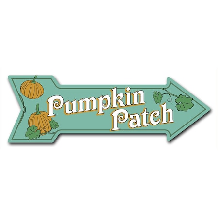 Pumpkin Patch Arrow Decal Funny Home Decor 18in Wide